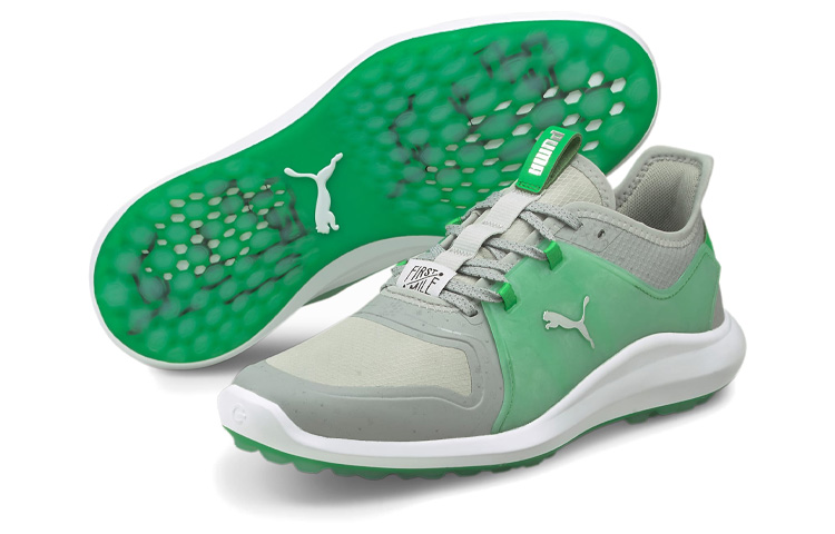 Puma Ignite Fasten8 Flash Fm Golf Shoes Grey/Green 圖 3