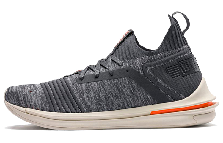 Puma Ignite Limitless Sr Evoknit Low Top Running Shoes Grey/White/Orange 190484-09