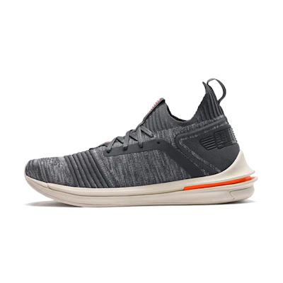 Puma Ignite Limitless Sr Evoknit Low Top Running Shoes Grey/White/Orange