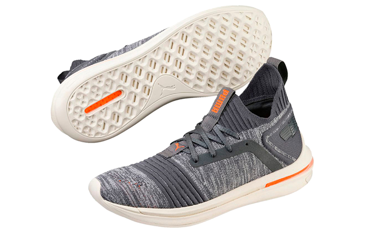Puma Ignite Limitless Sr Evoknit Low Top Running Shoes Grey/White/Orange 圖 5