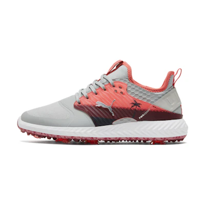 Puma Ignite Pwradapt Caged Golf 'Palms Grey Red'