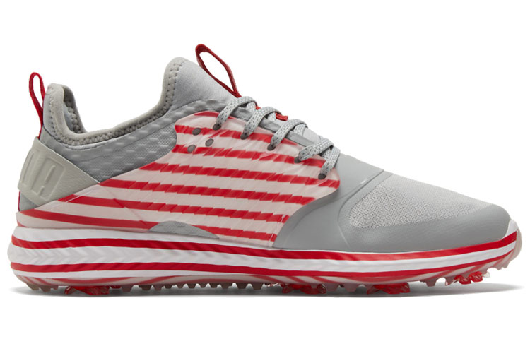 Puma Ignite Pwradapt Golf Sport Shoe Caged Usa Gray/Red 圖 2