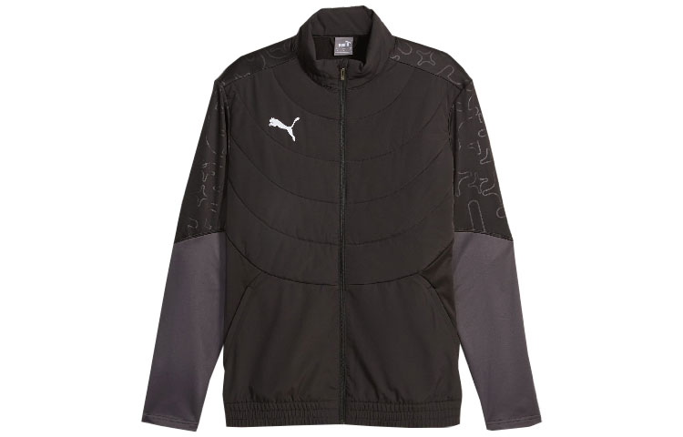 Puma Individual Winterized Football Jacket Black High Neck Casual Style 658509-03
