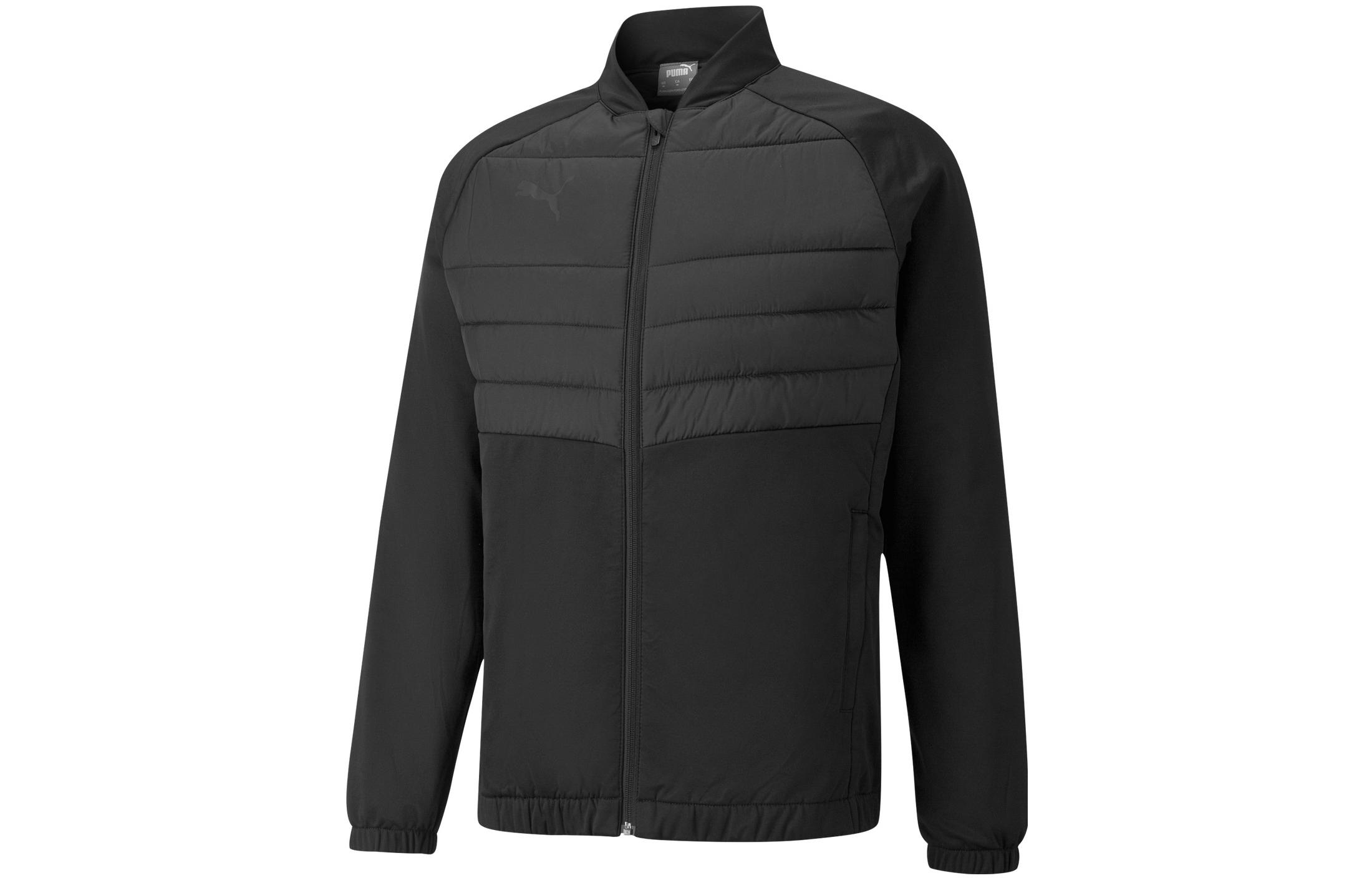 Puma INFUSE Black Jacket with Patchwork Details and Stand Collar Long Sleeve 657321-03