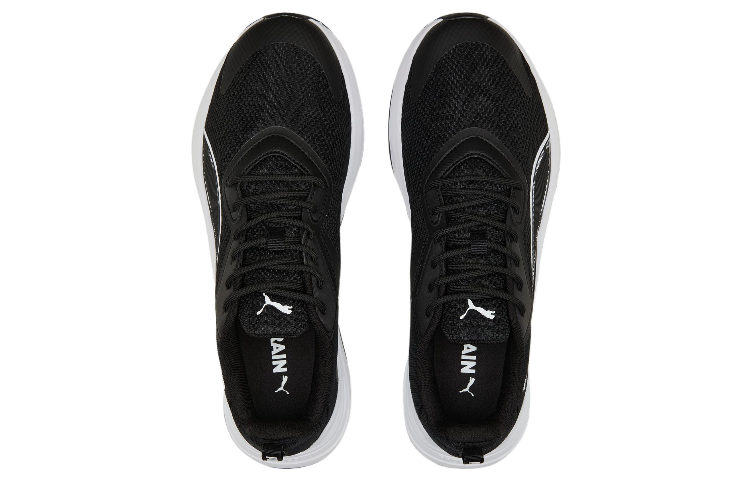 Shop PUMA Infusion 防滑耐磨 低幫 跑步鞋 男款 黑白