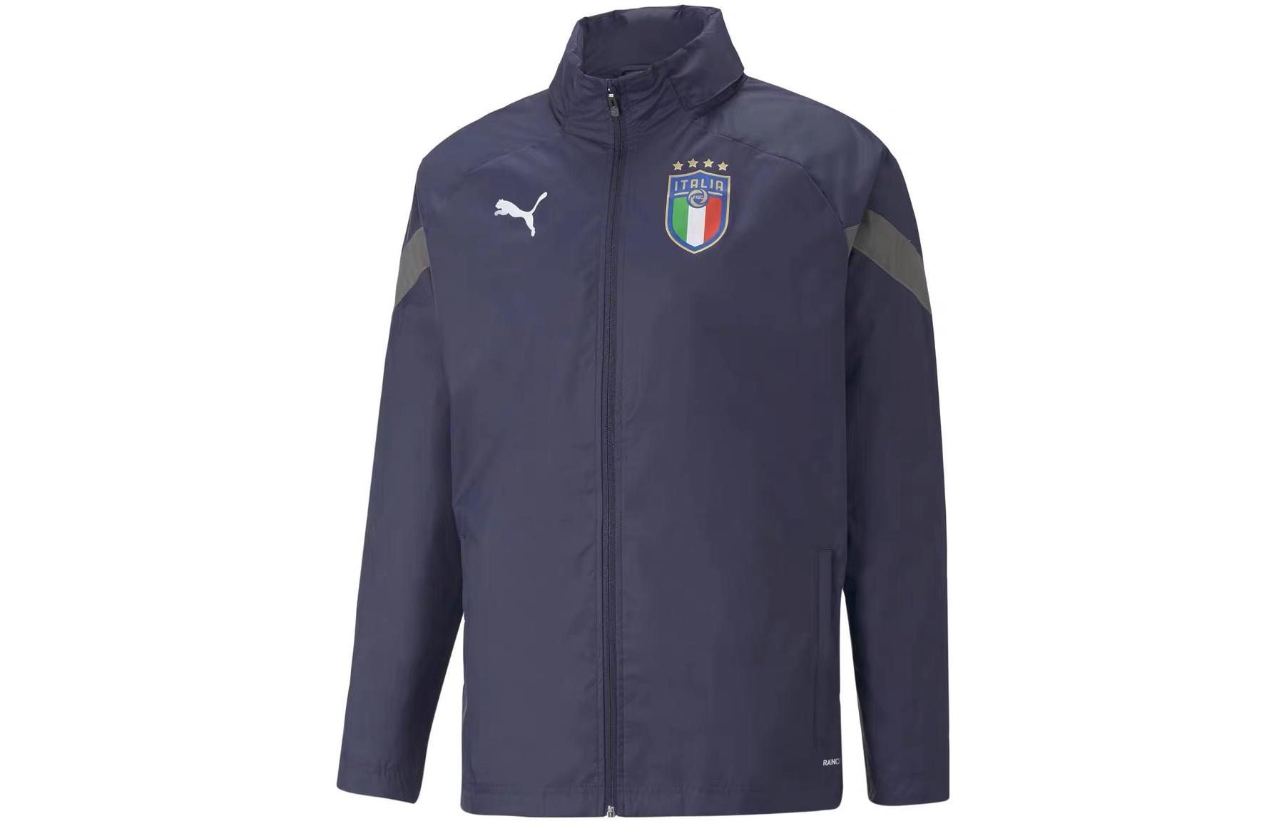 Puma Italy 2022 Logo Print Navy Jacket Player Edition 21/22 Season 767068-04