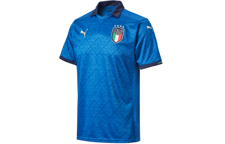 Puma Italy Home Football Jersey 20-21 Blue Fan Edition Training Shirt 756468-01