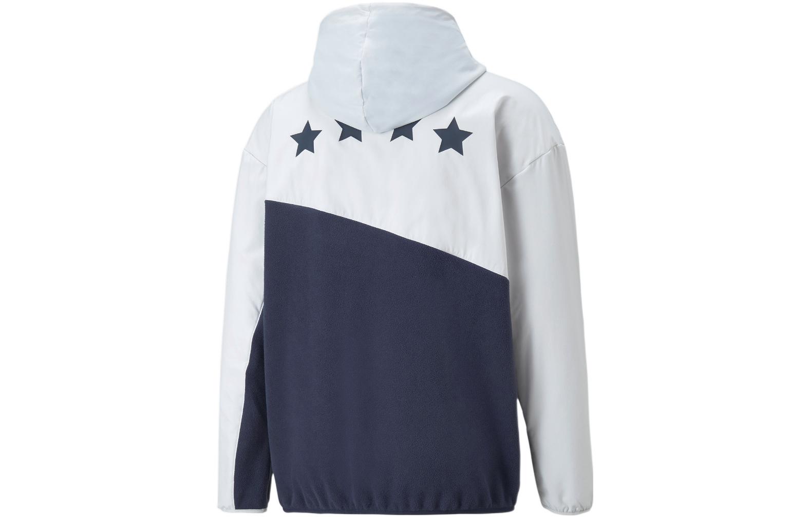 Lookbook Puma Italy National Team Retro Colorblock Fleece Sweatshirt Grey-Navy 767140-15