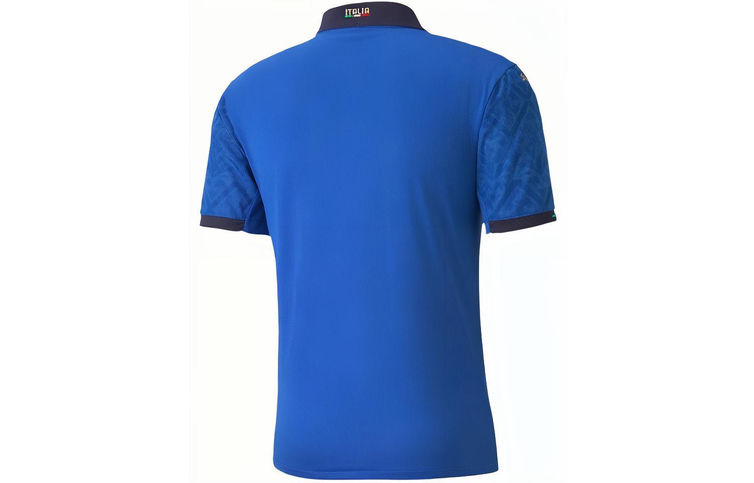 Lookbook Puma Italy Jersi Bola Edisi Pemain Biru Lengan Pendek Latihan. 762919-01