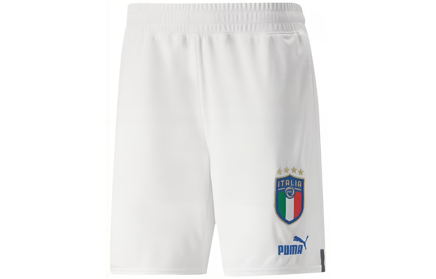 Puma Italy White Logo Embroidered Soccer Shorts 765668-08