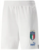 Puma Italy White Logo Embroidered Soccer Shorts 765668-08 Puma Italy White Logo Embroidered Soccer Shorts 765668-08