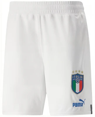 Puma Italy White Logo Embroidered Soccer Shorts 765668-08 Buy Puma Italy White Logo Embroidered Soccer Shorts 765668-08