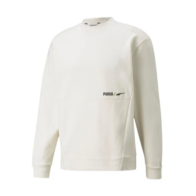 Puma Ivory Crewneck Sweatshirt - Fleece Knit, Logo, Thickened Warmth 846545-73