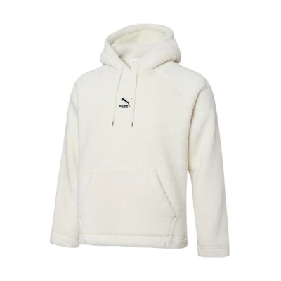 Puma Ivory Sherpa Fleece Pullover Hoodie 533122-73