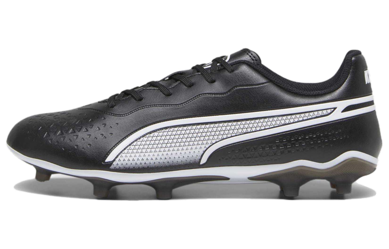Puma King FG/AG Soccer Cleats Black/White 107570-01