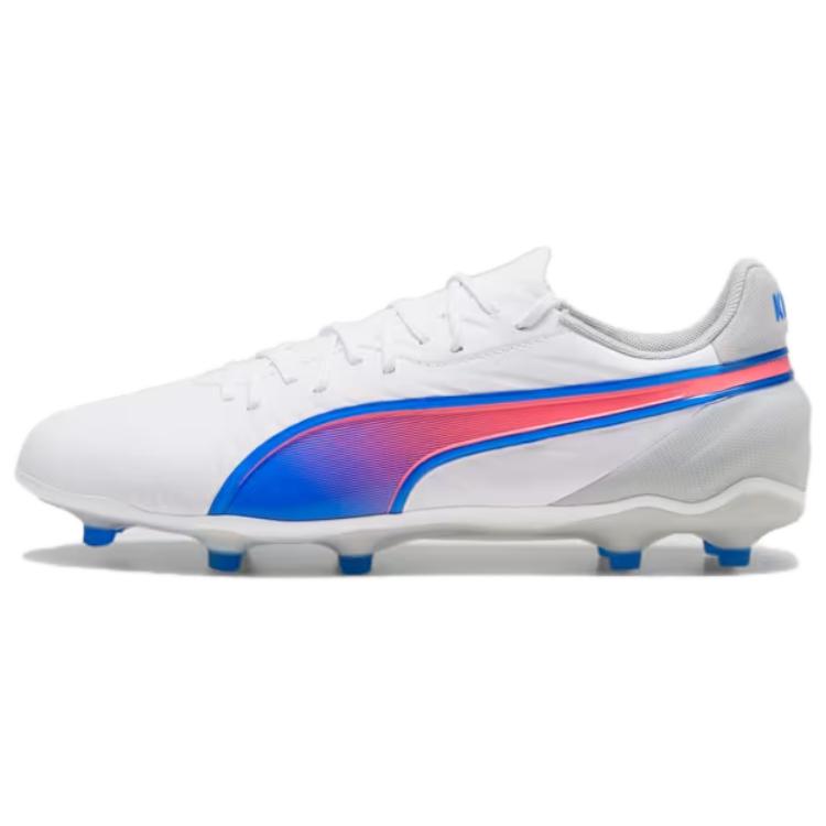 Puma KING MATCH AG/FG Soccer Cleats White/Blue 107863-02