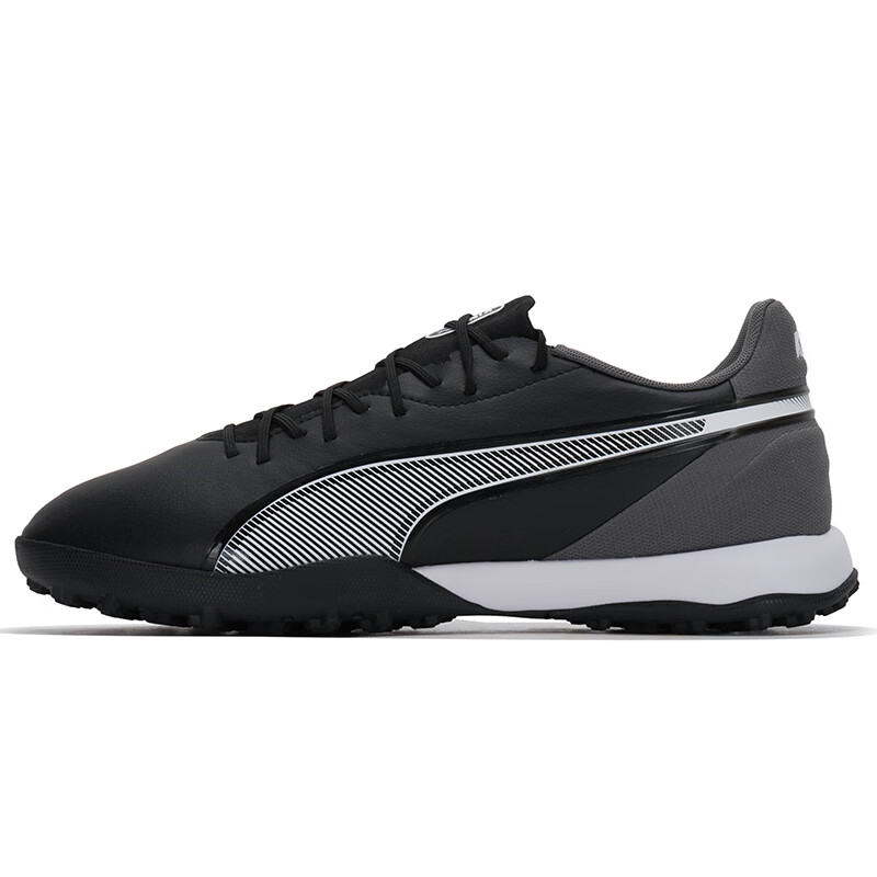 Puma King MATCH TT Turf Football Shoes for Men Black/Grey - Comfortable Fit. 107879-01