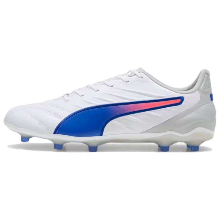 Puma King Pro FG/AG Soccer Cleats White - Soft & Comfortable. 107862-02