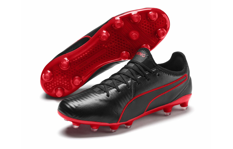 Lookbook 푸마 킹 프로 FG 블랙/레드 (Puma King Pro FG 블랙/레드) 105608-03