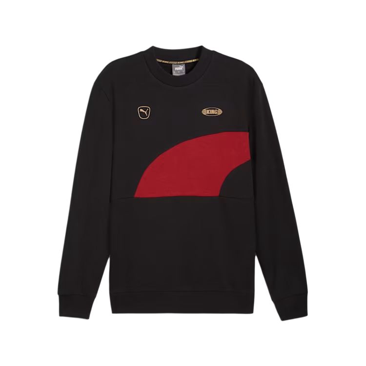 Puma King Pro SS24 Red-Black Football Crewneck Sweatshirt with Logo 658987-02