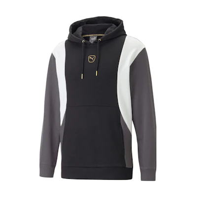 Puma KING Top Football Hoodie Men Grey Colorblock Letter Print Training Hoodie 658343-04