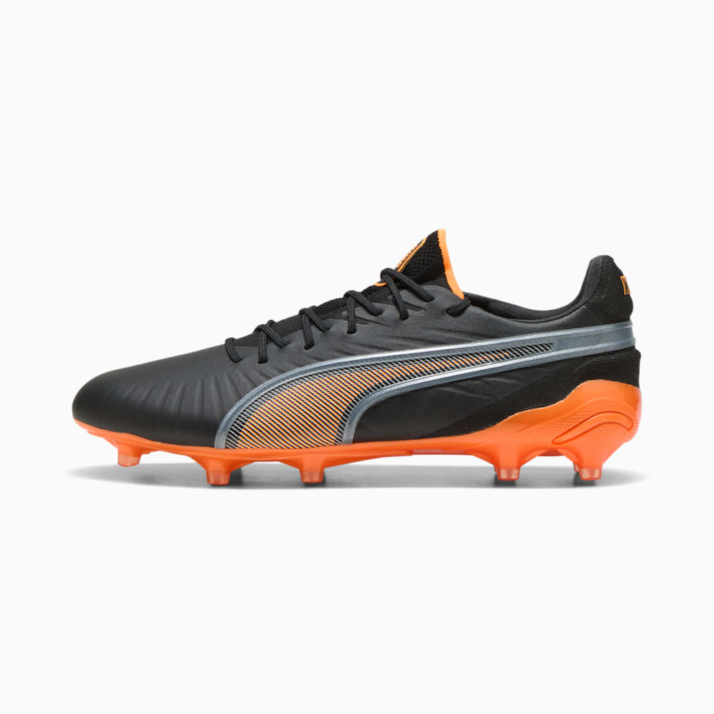 Puma King Ultimate FG/AG Soccer Cleats  Black/Heat Fire/Silver 108821-02