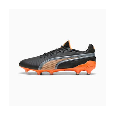 Puma King Ultimate FG/AG Soccer Cleats Black/Heat Fire/Silver