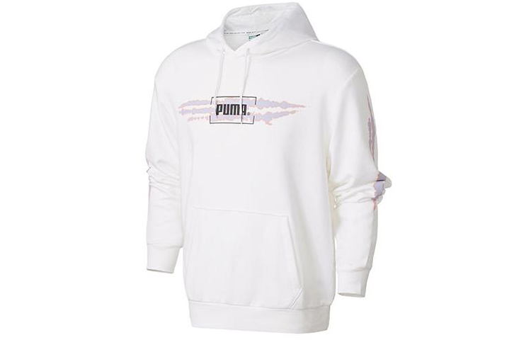 Puma Knit Pullover Hoodie Casual Sweatshirt White 598504-02