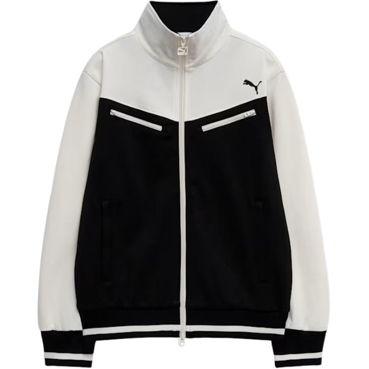 Puma KNT Dear Cat Unicorn Knit Colorblock Jacket Black Sportswear 940912-01