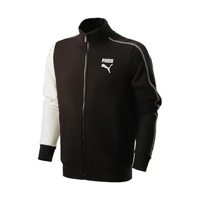 Puma Kontrast T7 Retro Sports Colorblock Jacket Black Mens 531310-01
