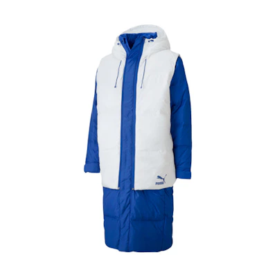 Puma Layer Down Winter Zipper Hooded Puffer Jacket Sea Blue 598317-73