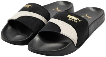 PUMA Leadcat 2.0 絨面 OG 休閒拖鞋 男女同款 黑色 Lookbook PUMA Leadcat 2.0 絨面 OG 休閒拖鞋 男女同款 黑色