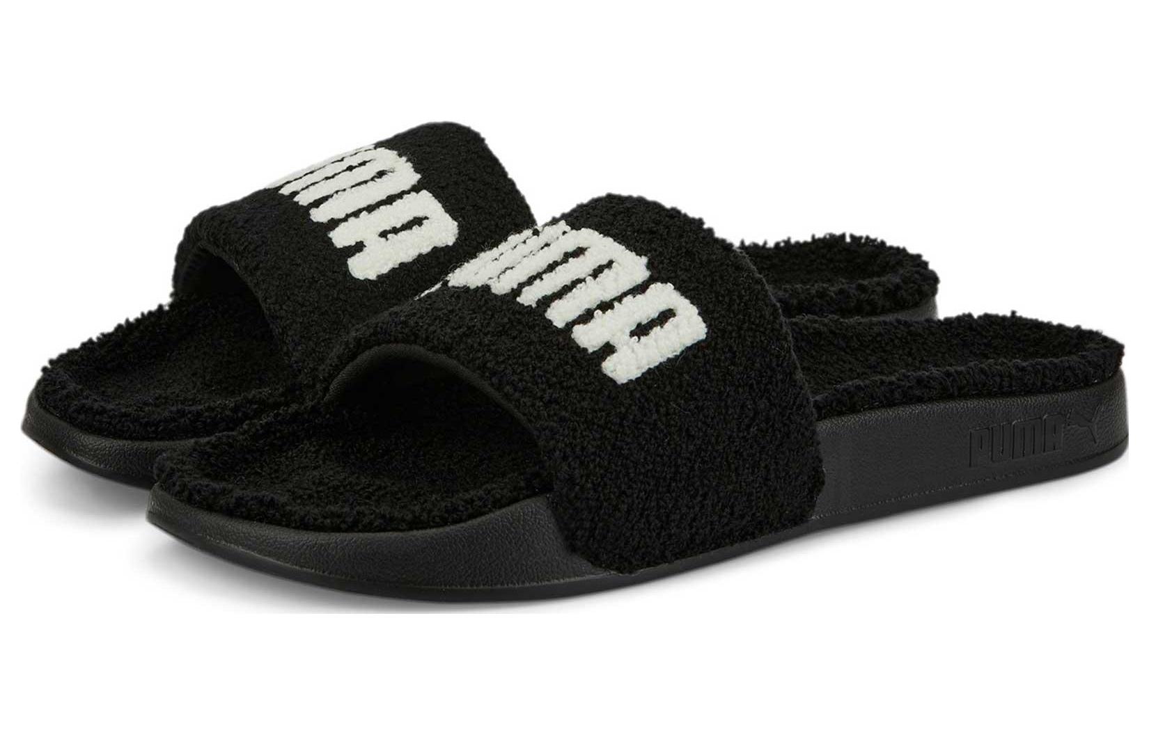 Lookbook Puma Leadcat 2.0 Sherpa Sandalias 'Negro Blanco' 387314-01