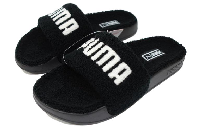 Shop Puma Leadcat 2.0 Sherpa Sandalias 'Negro Blanco' 387314-01