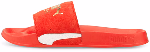 Puma Leadcat 2.0 Suede Classic Sandals 'Red White Gold' 384872-05 Puma Leadcat 2.0 Suede Classic Sandals 'Red White Gold' 384872-05
