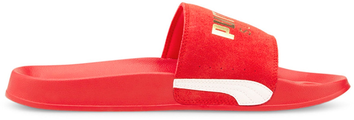 Puma Leadcat 2.0 Suede Classic Sandals 'Red White Gold' 384872-05 Order Puma Leadcat 2.0 Suede Classic Sandals 'Red White Gold' 384872-05
