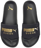 プーマ Leadcat 2.0 スエード クラシックスライド (黒) 384872-01 Shop プーマ Leadcat 2.0 スエード クラシックスライド (黒) 384872-01