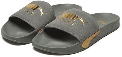 彪马Leadcat FTR经典麂皮拖鞋 灰色/金色 372277-06 Lookbook 彪马Leadcat FTR经典麂皮拖鞋 灰色/金色 372277-06