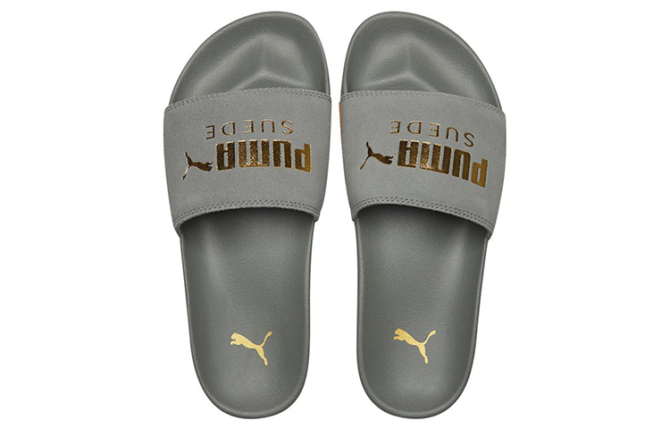 Shop 푸마 리드캣 FTR 스웨이드 클래식 슬라이드 그레이/골드 372277-06