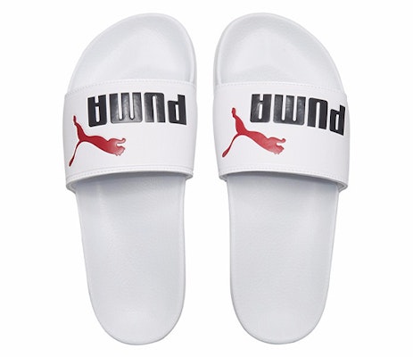Puma Leadcat 舒適運動拖鞋 男女同款 白黑紅 Lookbook Puma Leadcat 舒適運動拖鞋 男女同款 白黑紅