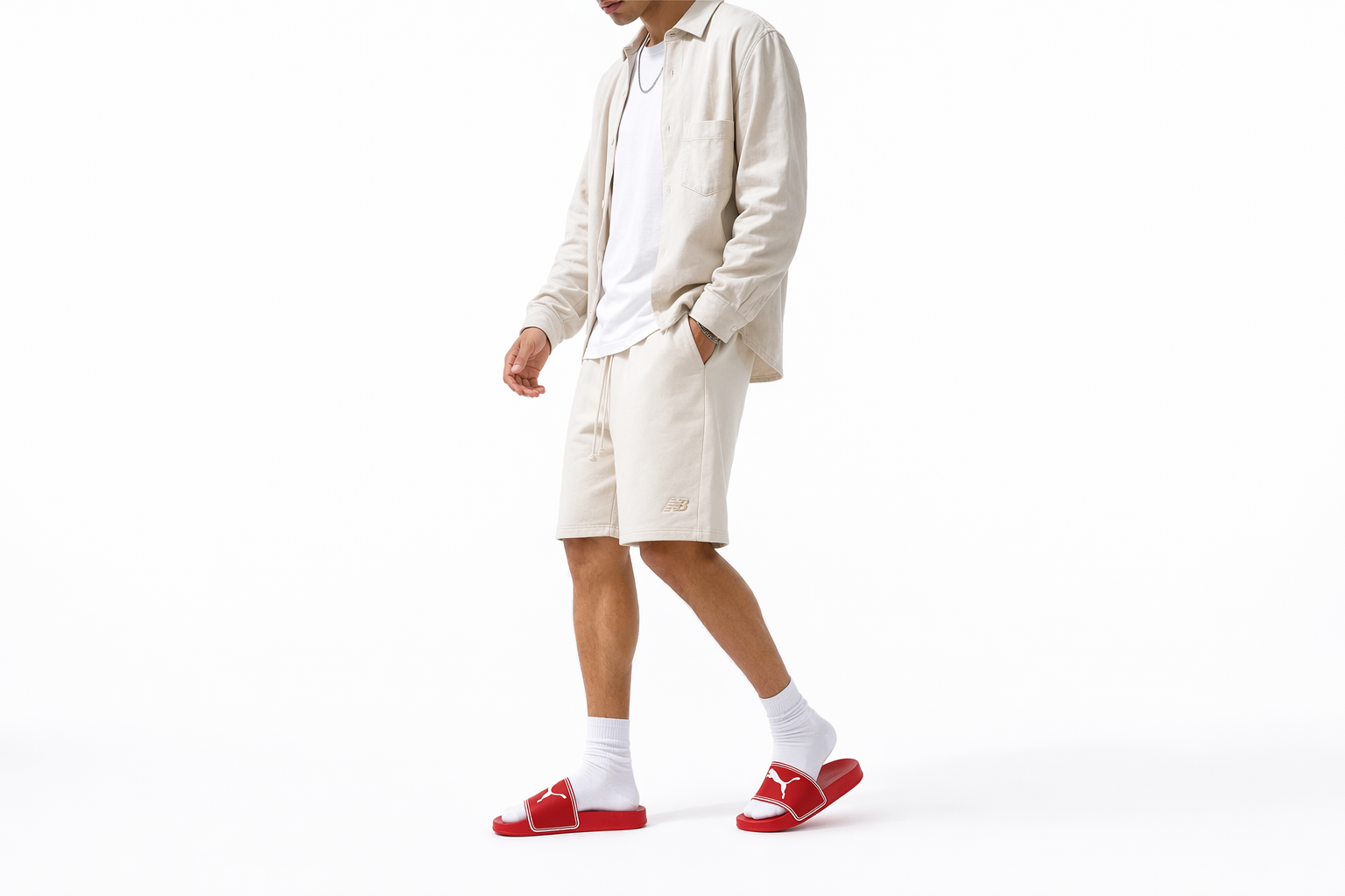 Order Puma Leadcat 潮流運動拖鞋 男女同款 白紅