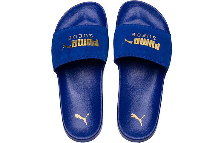 Lookbook 푸마 리드캣 스웨이드 슬라이드 블루  (Puma Rideukat Seuweideu Seullaideu Beulru) 365758-10