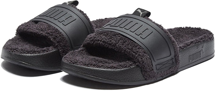Puma Leadcat YLM 拼接冬季休閒拖鞋 男女同款 黑色 Lookbook Puma Leadcat YLM 拼接冬季休閒拖鞋 男女同款 黑色