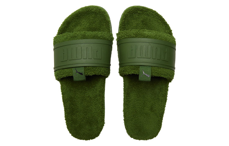 Details for PUMA Leadcat Ylm Slide Winter 舒適軟底 防滑運動 一字拖鞋 男女同款 綠