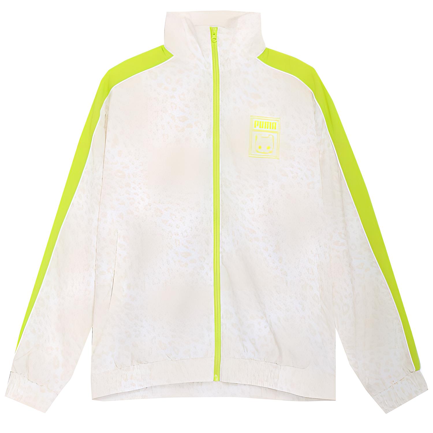 Puma Leopard Print Woven Track Jacket White Unisex 627265-02
