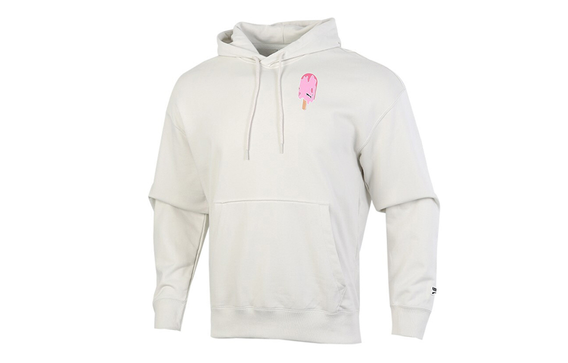 Puma Letter Graphic Hoodie in Smoke Gray 599303-05
