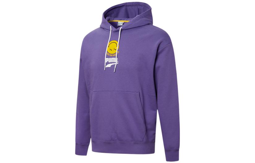Puma Letter Logo Hoodie Unisex - Violet Lavender 530368-13