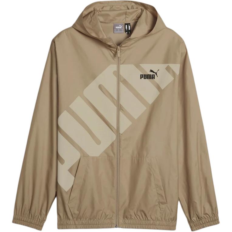 Puma Letter Logo Pullover Hoodie Jacket - Light Brown 626023-83