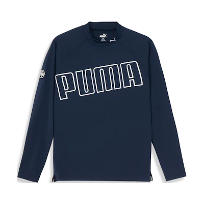 Puma Letter Print Half-Turtleneck Pullover Sweatshirt Navy Blue 624917-02