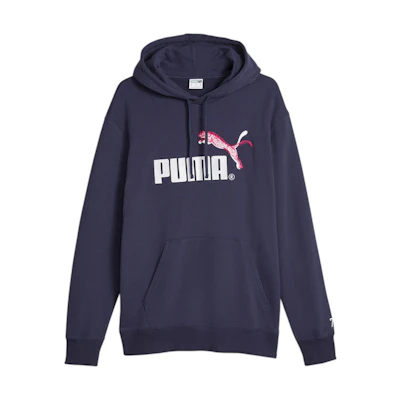 Puma Letter Print Hoodie Unisex Navy Blue Pullover Casual Sweatshirt 621951-06